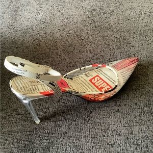 Sexy Stiletto Magazine Print Steve Madden Heel